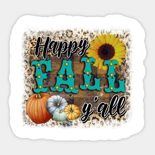 Happy Fall Y'all Sticker by twinkle.shop